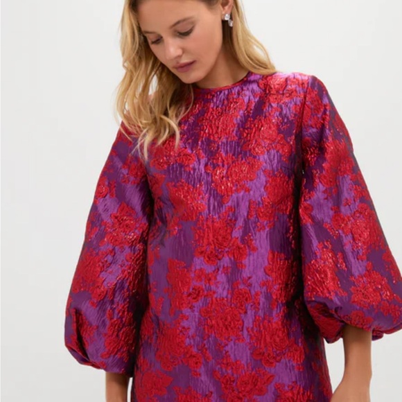 Tuckernuck & Hyacinth House Red & Purple Jacquard Mini Dress- NWT IN PACKAGING - Picture 2 of 3